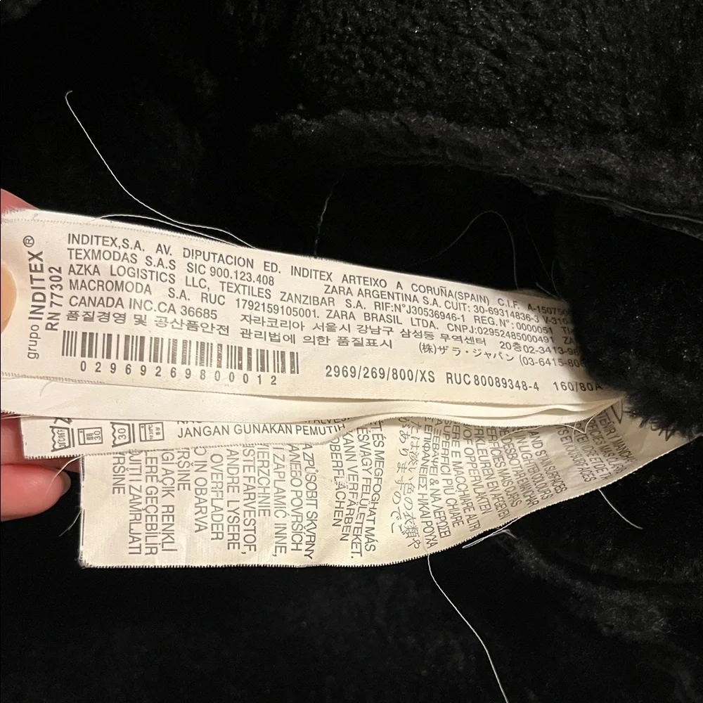 Zara Black Shearling Lined Jacket - Picture 5 of 5